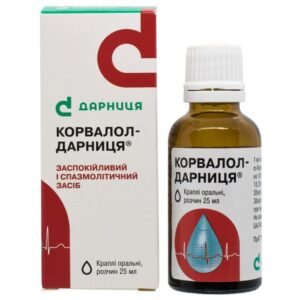 Corvalol Darnytsia Oral Drops 25 ml – Sedative, Antispasmodic